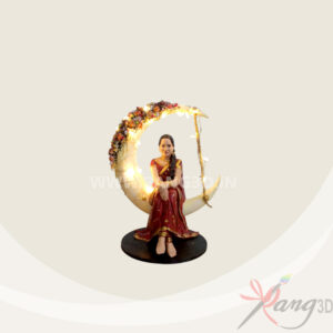 single moon light statue